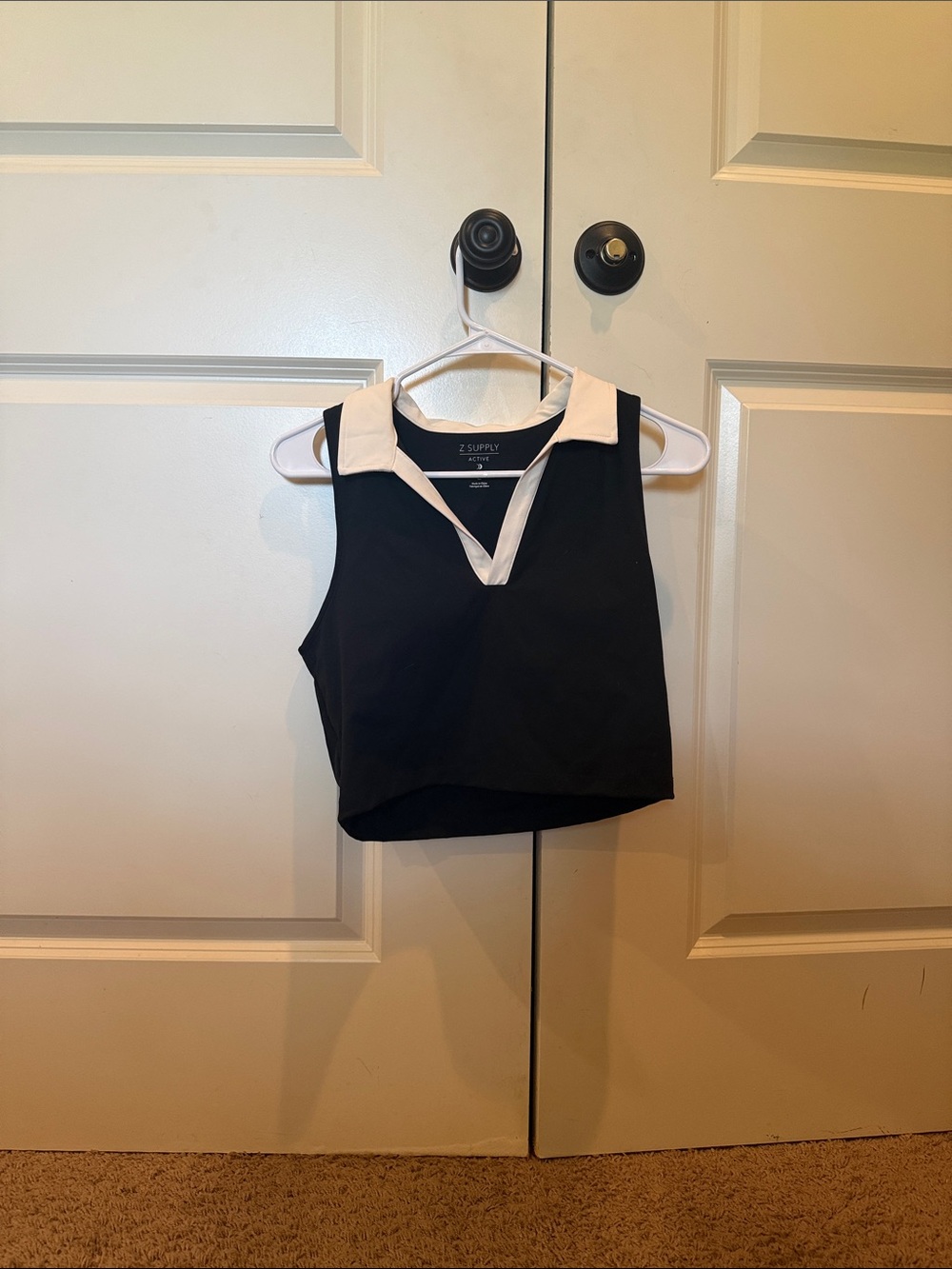 Z Supply Black Collar Tank Top